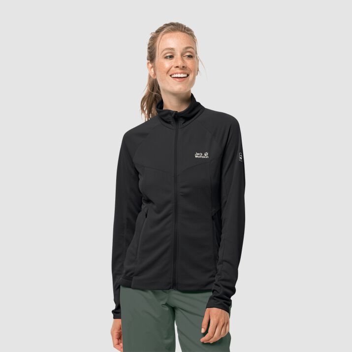 Chamarra Ciclismo Jack Wolfskin Gradient Mujer Negros Mexico-6321781